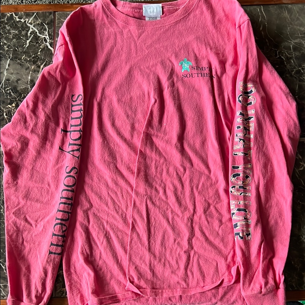 Simply Southern Pink Long Sleeve Shirt
